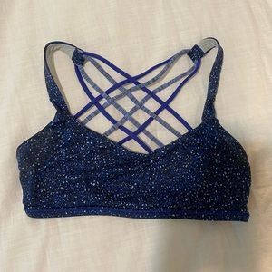 Lululemon Free To Be Wild Strappy Sports Bra - Blue Print